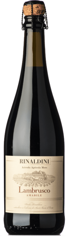 10,95 € Free Shipping | Red Sparkling Wine Rinaldini Amabile — Medium Sweet Frizzante — Semi-Sparkling I.G.T. Emilia Romagna