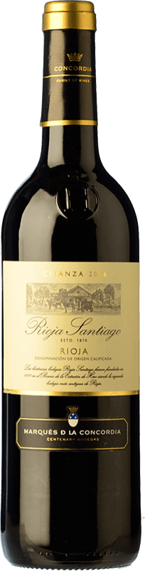 Envio grátis | Vinho tinto Marqués de La Concordia Rioja Santiago Crianza D.O.Ca. Rioja La Rioja Espanha Tempranillo, Grenache 75 cl