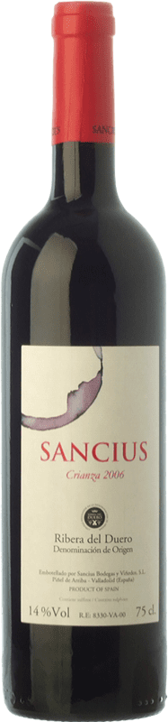 13,95 € | Vino rosso Sancius Crianza D.O. Ribera del Duero Castilla y León Spagna Tempranillo 75 cl