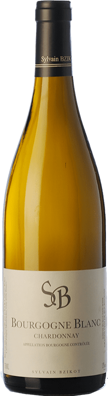 Free Shipping | White wine Sylvain Bzikot Blanc Aged A.O.C. Bourgogne Burgundy France Chardonnay 75 cl