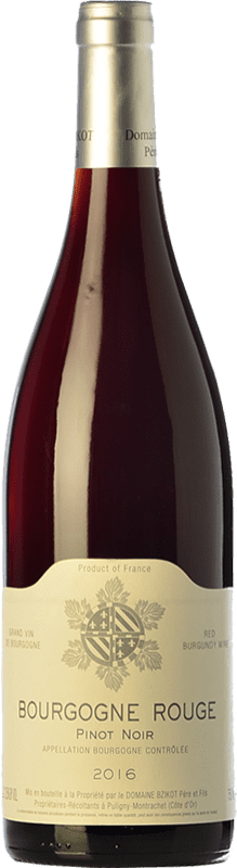 Free Shipping | Red wine Sylvain Bzikot Rouge Aged A.O.C. Bourgogne Burgundy France Pinot Black 75 cl