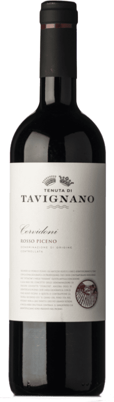 Бесплатная доставка | Красное вино Tavignano Cervidoni D.O.C. Rosso Piceno Marche Италия Sangiovese, Montepulciano 75 cl