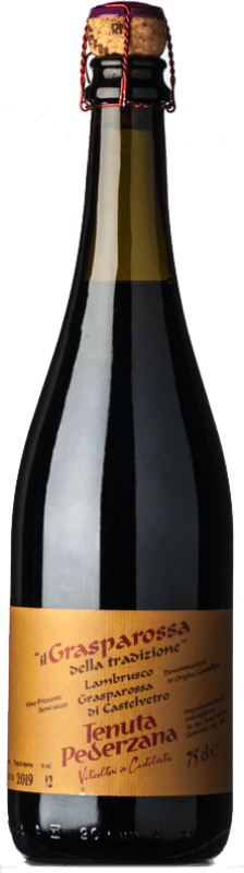 免费送货 | 红酒 Pederzana Tradizione D.O.C. Lambrusco Grasparossa di Castelvetro 艾米利亚 - 罗马涅 意大利 Lambrusco Grasparossa 75 cl