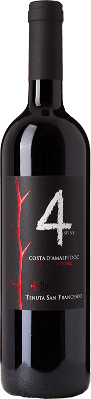 Spedizione Gratuita | Vino rosso San Francesco Tramonti Quattro Spine D.O.C. Costa d'Amalfi Campania Italia Aglianico, Piedirosso, Tintore di Tramonti 75 cl