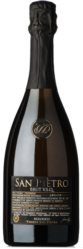 Envoi gratuit | Blanc mousseux San Pietro Brut D.O.C. Piedmont Piémont Italie Chardonnay, Cortese 75 cl