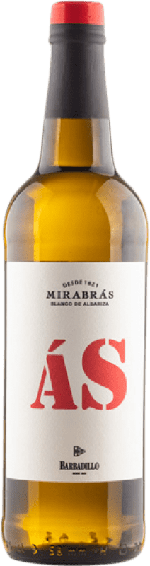 14,95 € | 白酒 Barbadillo As de Mirabrás I.G.P. Vino de la Tierra de Cádiz 安达卢西亚 西班牙 Palomino Fino 75 cl