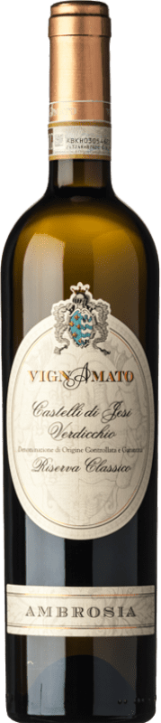 29,95 € | 白酒 Vignamato Ambrosia 预订 D.O.C.G. Castelli di Jesi Verdicchio Riserva 马尔凯 意大利 Verdicchio 75 cl