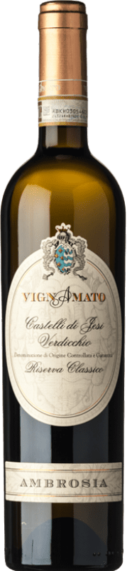 22,95 € | 白酒 Vignamato Ambrosia 预订 D.O.C.G. Castelli di Jesi Verdicchio Riserva 马尔凯 意大利 Verdicchio 75 cl