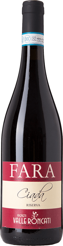 送料無料 | 赤ワイン Valle Roncati Ciada 予約 D.O.C. Fara ピエモンテ イタリア Nebbiolo, Vespolina, Rara 75 cl