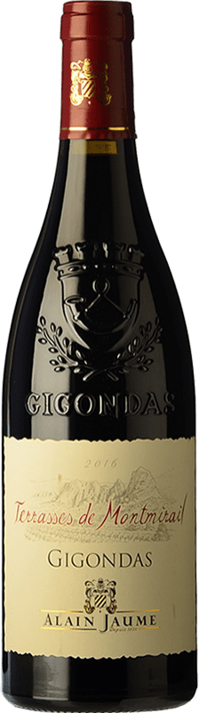 Free Shipping | Red wine Alain Jaume Les Terrasses de Montmirail Aged A.O.C. Gigondas Rhône France Syrah, Grenache, Mourvèdre 75 cl