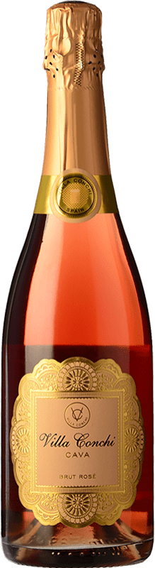 Envio grátis | Espumante rosé Villa Conchi Rosé Brut D.O. Cava Espanha Trepat 75 cl