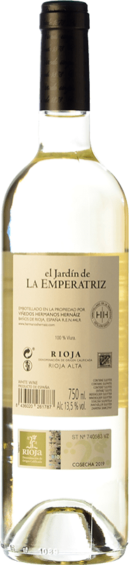 11,95 € Envío gratis | Vino blanco Hernáiz El Jardín de la Emperatriz Blanco D.O.Ca. Rioja La Rioja España Viura Botella 75 cl