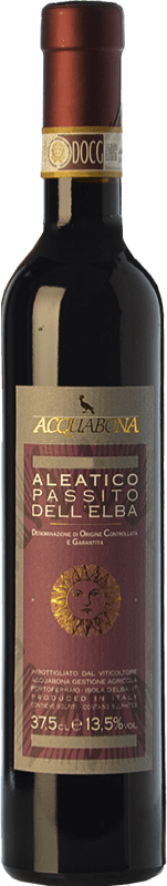 Envio grátis | Vinho doce Acquabona D.O.C.G. Elba Aleatico Passito Tuscany Itália Aleático Meia Garrafa 37 cl