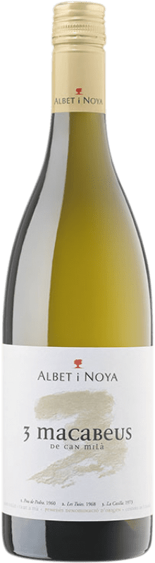 9,95 € Free Shipping | White wine Albet i Noya 3 Macabeus D.O. Penedès Catalonia Spain Macabeo Bottle 75 cl