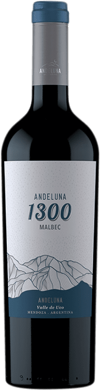 13,95 € | Red wine Andeluna 1300 Joven I.G. Mendoza Mendoza Argentina Malbec Bottle 75 cl
