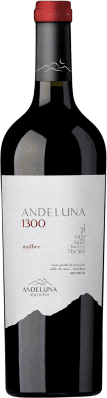 Free Shipping | Red wine Andeluna 1300 Young I.G. Mendoza Mendoza Argentina Malbec 75 cl