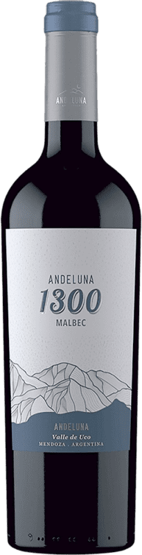 9,95 € | Vin Rouge Andeluna 1300 Jeune I.G. Mendoza Mendoza Argentine Malbec 75 cl