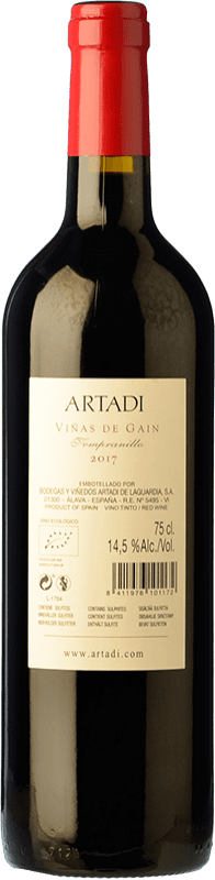 25,95 € Envío gratis | Vino tinto Artadi Viñas de Gain Crianza D.O.Ca. Rioja La Rioja España Tempranillo Botella 75 cl