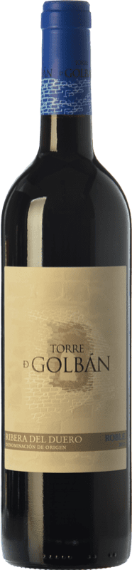 6,95 € 免费送货 | 红酒 Atalayas de Golbán Torre de Golbán 橡木 D.O. Ribera del Duero