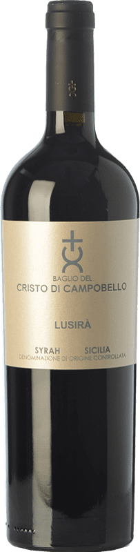 23,95 € Free Shipping | Red wine Cristo di Campobello Lusirà I.G.T. Terre Siciliane Sicily Italy Syrah Bottle 75 cl