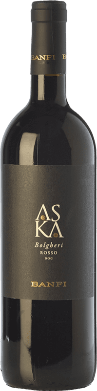 24,95 € Spedizione Gratuita | Vino rosso Castello Banfi Rosso Aska D.O.C. Bolgheri