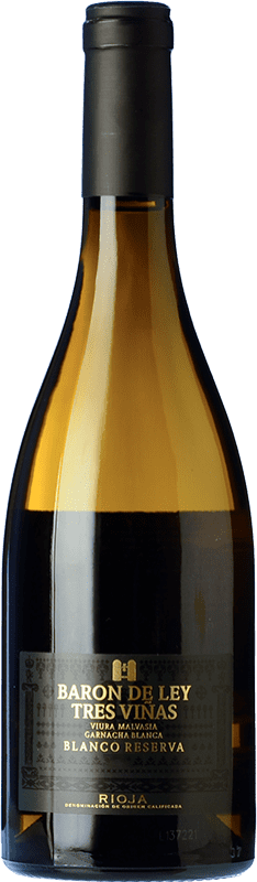 16,95 € | Белое вино Barón de Ley 3 Viñas Резерв D.O.Ca. Rioja Ла-Риоха Испания Viura, Malvasía, Grenache White 75 cl