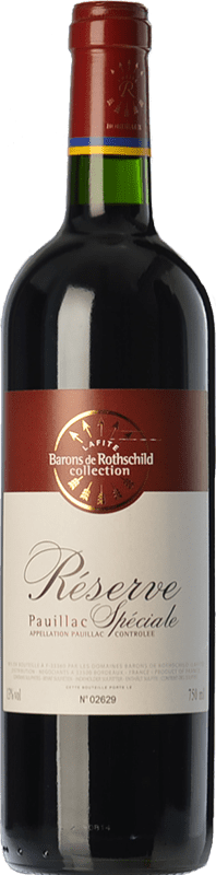 23,95 € | Red wine Barons de Rothschild Collection Réserve Spéciale Reserva A.O.C. Pauillac Bordeaux France Merlot, Cabernet Sauvignon Bottle 75 cl