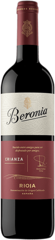 7,95 € | 红酒 Beronia 岁 D.O.Ca. Rioja 拉里奥哈 西班牙 Tempranillo, Grenache, Graciano 75 cl