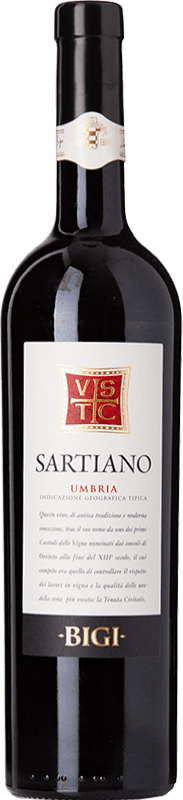 12,95 € | 红酒 Bigi Sartiano I.G.T. Umbria 翁布里亚 意大利 Merlot, Sangiovese 75 cl