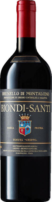 198,95 € Free Shipping | Red wine Biondi Santi D.O.C.G. Brunello di Montalcino Tuscany Italy Sangiovese Bottle 75 cl