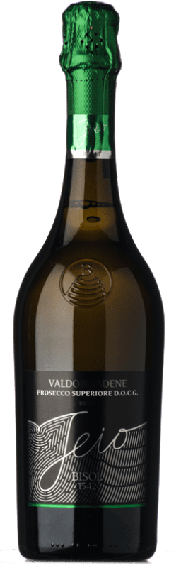 Бесплатная доставка | Белое игристое Bisol Jeio брют D.O.C.G. Prosecco di Conegliano-Valdobbiadene Treviso Италия Chardonnay, Pinot White, Glera, Verdiso 75 cl