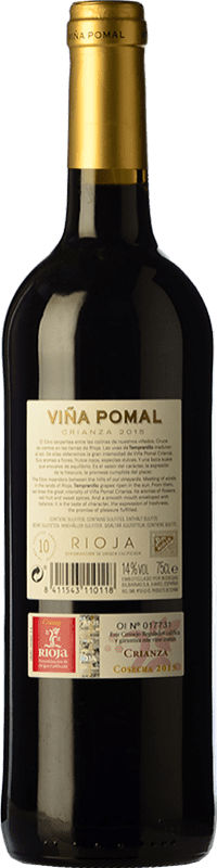 9,95 € | Red wine Bodegas Bilbaínas Viña Pomal Centenario Crianza D.O.Ca. Rioja The Rioja Spain Tempranillo Bottle 75 cl