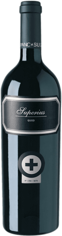 49,95 € | Red wine Hispano-Suizas Quod Superius Aged D.O. Utiel-Requena Valencian Community Spain Merlot, Syrah, Cabernet Franc, Bobal Bottle 75 cl