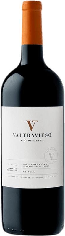 41,95 € | Red wine Valtravieso Aged D.O. Ribera del Duero Castilla y León Spain Tempranillo, Merlot, Cabernet Sauvignon Magnum Bottle 1,5 L