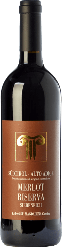 27,95 € | Red wine Bolzano Riserva Siebeneich Reserve D.O.C. Alto Adige Trentino-Alto Adige Italy Merlot Bottle 75 cl