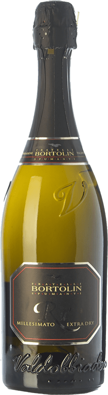 Бесплатная доставка | Белое игристое Bortolin Rù Экстра сухой D.O.C.G. Prosecco di Conegliano-Valdobbiadene Treviso Италия Glera 75 cl