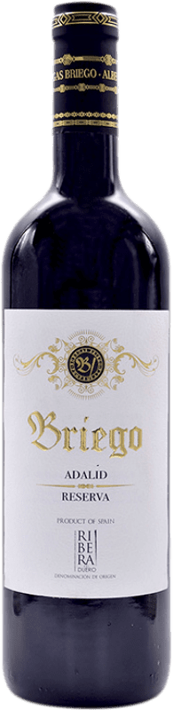 17,95 € | 红酒 Briego Adalid 预订 D.O. Ribera del Duero 卡斯蒂利亚莱昂 西班牙 Tempranillo 75 cl