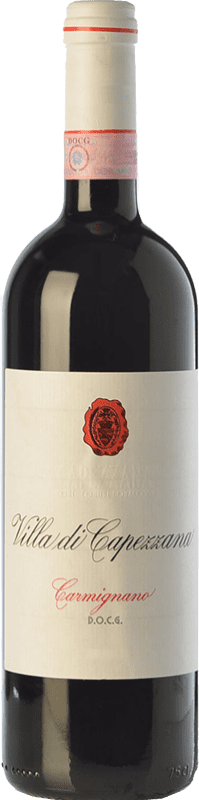 37,95 € | Red wine Capezzana Villa di Selezione D.O.C.G. Carmignano Tuscany Italy Cabernet Sauvignon, Sangiovese Bottle 75 cl