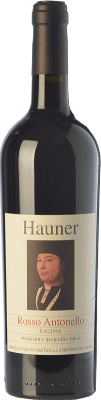 29,95 € Free Shipping | Red wine Hauner Rosso Antonello I.G.T. Salina Sicily Italy Sangiovese, Calabrese, Corinto Bottle 75 cl