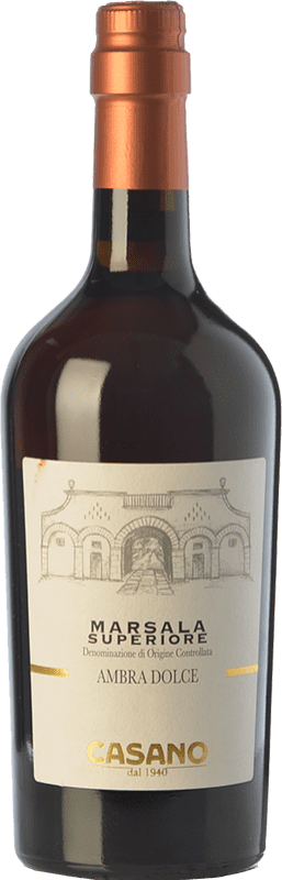 19,95 € | Verstärkter Wein Casano Superiore Ambra Dolce D.O.C. Marsala Sizilien Italien Insolia, Catarratto, Grillo 75 cl