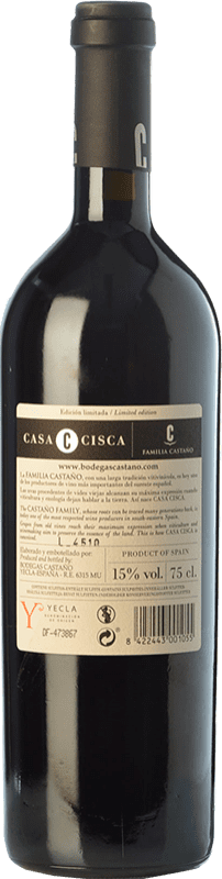 41,95 € Free Shipping | Red wine Castaño Casa Cisca Crianza D.O. Yecla Region of Murcia Spain Monastrell Bottle 75 cl