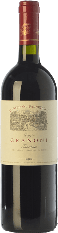 26,95 € Free Shipping | Red wine Castello di Farnetella Poggio Granoni I.G.T. Toscana Tuscany Italy Merlot, Syrah, Cabernet Sauvignon, Sangiovese Bottle 75 cl