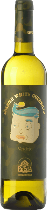 9,95 € Envío gratis | Vino blanco Castillo de Maetierra Spanish White Guerrilla Joven I.G.P. Vino de la Tierra Valles de Sadacia