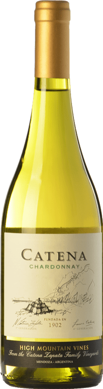 15,95 € Free Shipping | White wine Catena Zapata Crianza I.G. Mendoza Mendoza Argentina Chardonnay Bottle 75 cl
