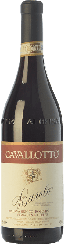 188,95 € Free Shipping | Red wine Cavallotto Bricco Boschis Vigna S. Giuseppe D.O.C.G. Barolo Piemonte Italy Nebbiolo Bottle 75 cl