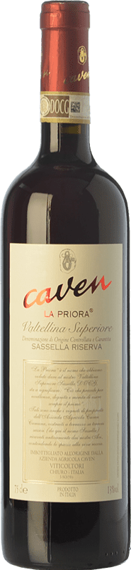 29,95 € Free Shipping | Red wine Caven Sassella Riserva La Priora Reserva D.O.C.G. Valtellina Superiore Lombardia Italy Nebbiolo Bottle 75 cl