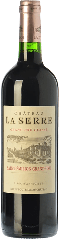 87,95 € | 红酒 Château La Serre 岁 A.O.C. Saint-Émilion Grand Cru 波尔多 法国 Merlot, Cabernet Franc 75 cl