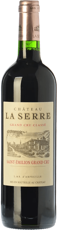 Kostenloser Versand | Rotwein Château La Serre Alterung A.O.C. Saint-Émilion Grand Cru Bordeaux Frankreich Merlot, Cabernet Franc 75 cl