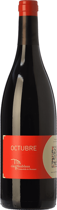 10,95 € | Red wine Cingles Blaus Octubre Negre Joven D.O. Montsant Catalonia Spain Grenache, Carignan Bottle 75 cl