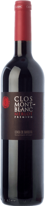12,95 € | Red wine Clos Montblanc Únic Aged D.O. Conca de Barberà Catalonia Spain Merlot Bottle 75 cl